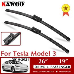 Windshield Wipers Car Wiper Car Front Wiper Blades for Tesla Model 3 2018-2021 Windshield Windscreen Window Wash 26"+19" LHD RHD Auto Accessories Q231107