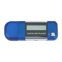Mp3 Player 4GB U Disc Music Supports Replaceable Battery Recording (Blue)
