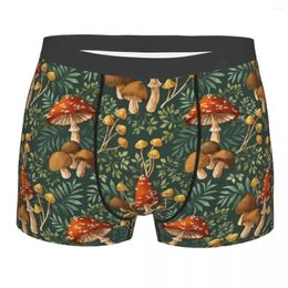 Underpants Woodland Mushroom Spray Man Underwear Fantasy Boxer Briefs Shorts Panties Funny Soft For Male Plus Size