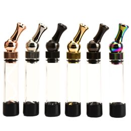 Spring T5 Mini Herb Pipe Twisty Glass 360 Rotating Mouthpiece Tobacco Machine Tube Dry Herbal Burning Smoking Pipes