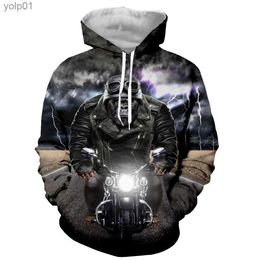 Men's Hoodies Sweatshirts Motorcycle Motocross Funny New Fashion Long Sles 3D Print Zipper/Hoodies/Sweatshirts/Jacket/Men/women dropshippingL231107