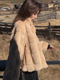 Women's Fur 2024 Fashion Faux Coat Mink Teddy Warm Jacket For Women Coats Winterwear Solid Winter