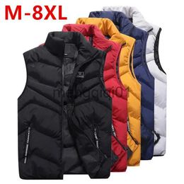 Men's Down Parkas 8XL 7XL Plus size vest men Brand Men Jacket Sleeveless Vests Winter Jackets man Casual Coats Men's Vest Cotton Thicken Waistcoat J231107
