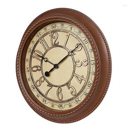 Wall Clocks Creative Living Room Clock 16-inch Personalized Minute Hand Digital Dial Silent Movement Retro European Style