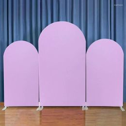 Party Decoration Lilac Chiara Arch Backdrop Covers With Stand Baby Shower Wedding Panels Polyester Fabric Cover