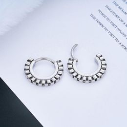 Hoop Earrings 316L Stainless Steel Welded Profiled Chain Fashion Punk Wear Pungent Ring Septum Tragus Jewellery For Men And Women