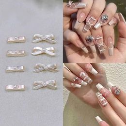 Nail Art Decorations 10Pcs Ballet Dance Shoes Bow-Tie Charm Alloy Ballerina Manicure Accessories Durable Rhinestone 3D Decoration