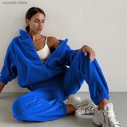 Women's Tracksuits Spring 2023 Women's Brand Velvet Fabric Tracksuits Velour Hoody Track Suit Hoodies and Pants Oversized Sportswear Two Pieces Set T231107