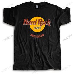 Men's T-Shirts Men's O-Neck T-shirt Short Sleeve Loose Top Hard Rock Brand High Quality Cotton T-shirt Direct 230407