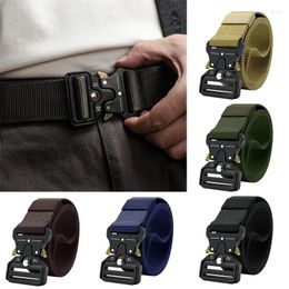 Supporto per la vita Cintura tattica militare da uomo di alta qualità Cintura unisex con fibbia casual da esterno per uomo Cintura in tela