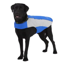 Dog Sports Jacket,Outdoor Warm Dog Winter Coats,Waterproof Doggie Vest,Reflective Pet Parka,Cold Weather Dog Vest Apparel for All Dogs,Blue