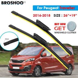 Windshield Wipers Car Wiper Blade For Peugeot Traveller 26"+19" 2016-2018 Auto Windscreen Windshield Wiper Blades Window Wash Fit Bayonet Arm Q231107