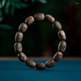 Necklace Earrings Set Vietnam Nha Trang Bai Qi Nan Scar Agarwood Bracelet With Nine Points Of Sunken Water Chess Xiang Wood Bucket Bead