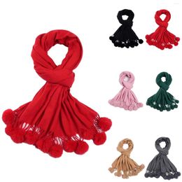 Scarves Solid Color Imitation Single Hanging Hair Fashion Scarf Versatile And Warm For Women Winter Men