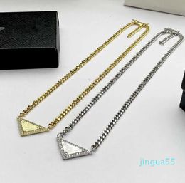 Triangle Diamond Necklace Female Hip Hop Street Fashion Exaggerated Punk Cool Style