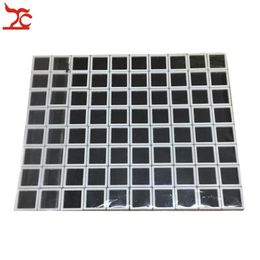 80Pcs Plastic Square Loose Diamond Display Package Box White Gem Case Black Memory Foam Pad Beads Pendant Box Showcase 3 3 2cm239y