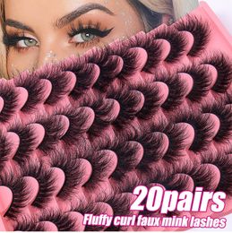 Thick Curly Mink False Eyelashes Extensions Messy Crisscross Handmade Reusable Fluffy Fake Lashes Naturally Soft Delicate Lashes Strip