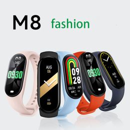 M8 smart bracelet exercise meter step Bluetooth heart rate blood pressure blood oxygen health monitoring social Magnetic suction charging DHL delivery