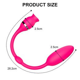 2 in 1 G-Spot Clitoral Tongue Licking Vibrator With Vibrating Egg Clitoris Stimulator Nipples Clit Sex Toys For Women Adults 18 221215