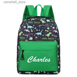 Backpacks Personalised Kids Backpacks Custom Name Cute Lightweight Water Resistant Preschool Backpack for Boys and Girls Chest Strap Q231108