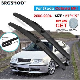 Windshield Wipers Car Wiper Blade For Skoda OCTAVIA MK1 21"+19" 2000-2004 Auto Windscreen Windshield Wipers Blades Window Wash Fit U Hook Arms Q231107