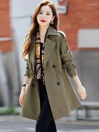 Women's Trench Coats Windbreaker Clothing Mid Jackets 2023 Spring Autumn Coat Loose Fashion Cardigan