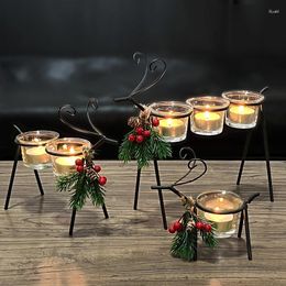 Candle Holders Black Wrought Iron Holder Christmas Luxury Elegant Halloween Kawaii Unique Votive Porta Velas Home Decor