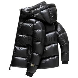 Men's Down Parkas Winter Down Jacket Men Goose Coat For Men Waterproof Fashion Short Puffer Jacket Men Hood Black Luxury Brand Warm Feather Jacket J231107