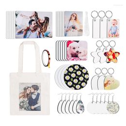 Keychains Sublimation Blanks Bulk 45Pcs Products Transfer Press Printing Craft MDF For DIY Earring