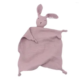 Cobertores bebê algodão dupla camada gaze conforto toalha calmante desenhos animados sono saliva crianças pequeno cobertor 30 cm