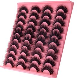 Natural Thick Curly Fake Eyelashes Extensions Messy Crisscross Handmade Reusable Fluffy 3D Mink False Lashes Full Strip Lashes Beauty Supply