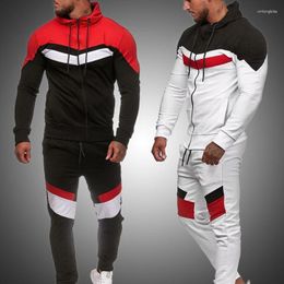 Men's Tracksuits Suit 2023 Autumn Men Sweatshirt Set Male Jogger Sportswear Man Hoodies Pants Zipper Sports Suits Fashion