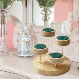 Jewellery Pouches Display Stand Durable Bamboo Wood Storage Rack Holder Organiser For Home Organisation Rings Tabletop Women