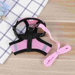 Dog Collars Puppy Harness And Leash Set- Mesh Vest Adjustable Breathable For Small To Medium Dogs Cats Accessories