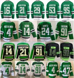 Männer Eishockey 21 Jason Robertson Trikots 14 Jamie Benn 91 Tyler Seguin 53 Wyatt Johnston Joe Pavelski Miro Heiskanen Matt Düchene Jake Oetttinger Reverse Retro