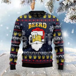 Men's Hoodies Sweatshirts Cosplay Christmas Ugly Sweater Xmas Santa Claus Winter 3DPrint MenWomen Streetwear Unisex Long Sles Harajuku Casual Funny X3L231107