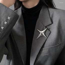 Brooches Cool Wind Ins Geometric Metal Brooch Fashion Niche Design Sense Pin Personality Trend Suit Accessories