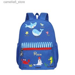 Backpacks Embroidery Name Cute whale Kids Little Backpack for Children Toddler Backpack Q231108