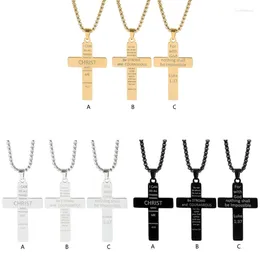 Chains Bible Letter Pendant Necklace Gothic Halloween American Chain Jewelry For Boys And Men