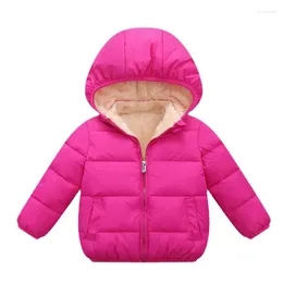 Down Coat 2024 Children's Cotton Winter Velvet Boys Girls Baby Clothes Thick Cotton-padded Jacket