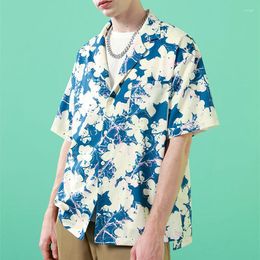 Women's Blouses Streetwear Cuba Style Hawaiian Vintage Floral Beach Shirts Men Women Comfort Chiffom Summer Button Up Shirt Loose Oversized