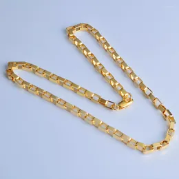 Chains Boutique 925 Silver 5mm 18K Gold Necklace For Men And Women Fashion Jewelry Large Box Chain