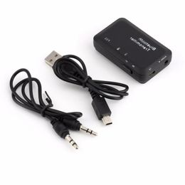 Freeshipping Mini Wireless Bluetooth Audio Music Transmitter Receiver for Headset Smart TV MP3 Dongle Adapter Black Bjcvs