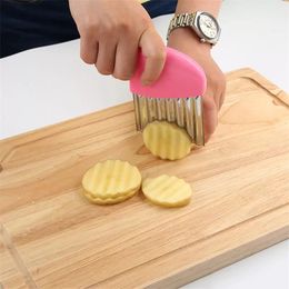 Wavy French Fries tools Cutter Stainless Steel Potato Slicer Vegetable Chopper Veggie Slicer Durable Kitchen Gadgets Cutter