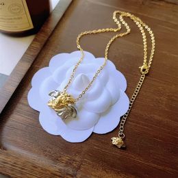 International Designer Pendant Necklaces 18k Gold Plated Necklace Fashion Jewellery Animal Head Girl Necklace High end Brand Accesso266W