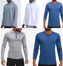 mens outfit hoodies t shirts yoga hoody tshirt lulu Sports Raising Hips Wear Elastic Fitness Tights lululemens Thin and dry quickly wutngj268