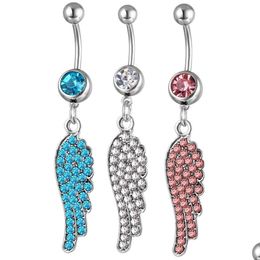 Navel & Bell Button Rings D05511 3 Colors Clear Body Jewelry Nice Style Navel Belly Ring 10 Pcs Mix Stone Drop Factory Drop Delivery J Dhelg