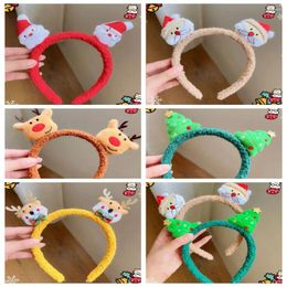 Hair Accessories Christmas Tree Headband Santa Claus Band Elf Fairy Deer Ear Plush Antlers