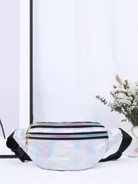 Waist Bags Holographic Fanny Pack Hologram Waterproof Shiny Laser Bum Bag Adjustable Belt Metallic Color Sport Waistbag