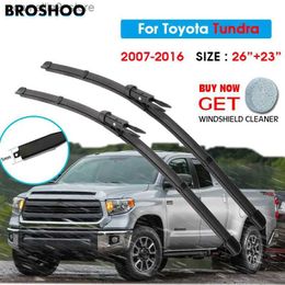 Windshield Wipers Car Wiper Blade For Toyota Tundra 26"+23" 2007-2016 Auto Windscreen Windshield Wipers Blades Window Wash Fit Pinch Tab Arm Q231107